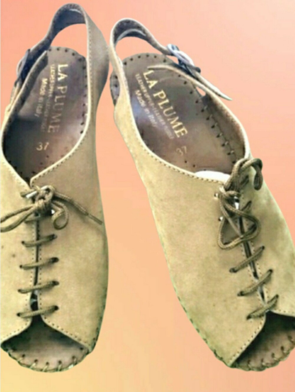 La Plume Italian Suede Slingback